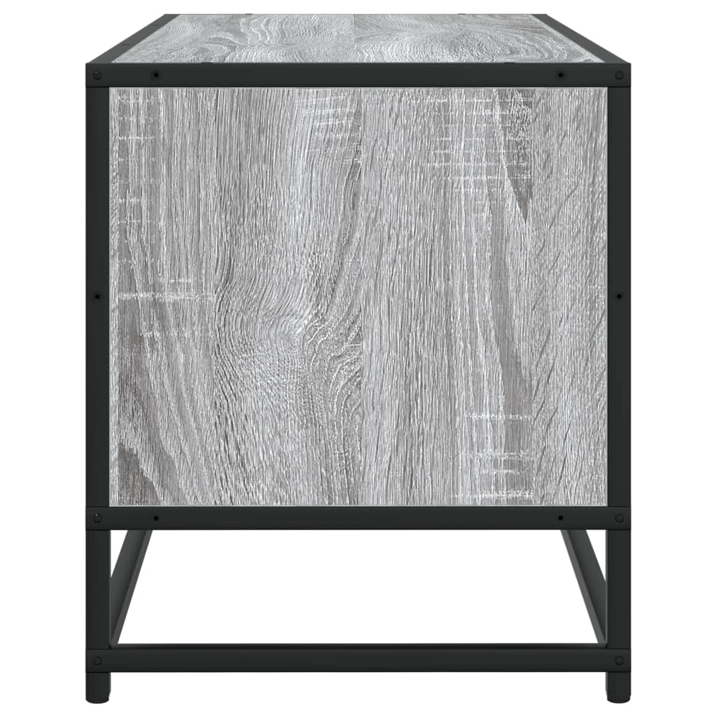 vidaXL TV Cabinet Grey Sonoma 80x34,5x40 cm Engineered Wood and Metal