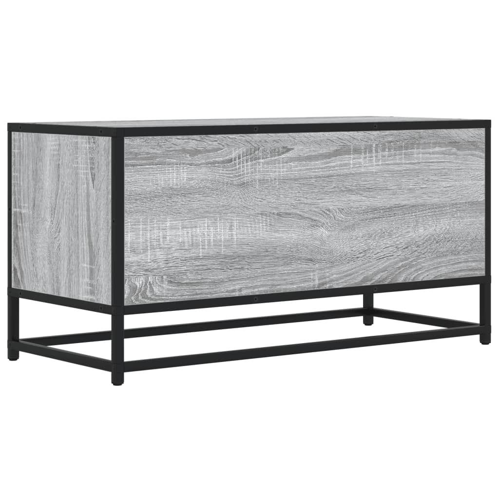 vidaXL TV Cabinet Grey Sonoma 80x34.5x40 cm Engineered Wood and Metal