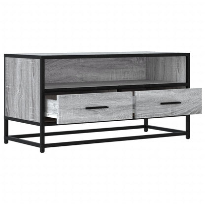 vidaXL TV Cabinet Grey Sonoma 80x34.5x40 cm Engineered Wood and Metal