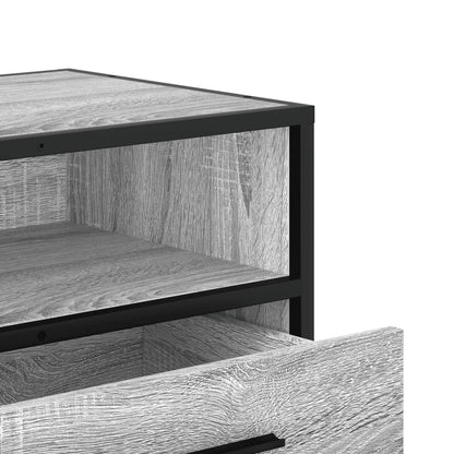vidaXL TV Cabinet Grey Sonoma 80x34.5x40 cm Engineered Wood and Metal