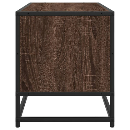 vidaXL TV Cabinet Brown Oak 80x34.5x40 cm Engineered Wood and Metal