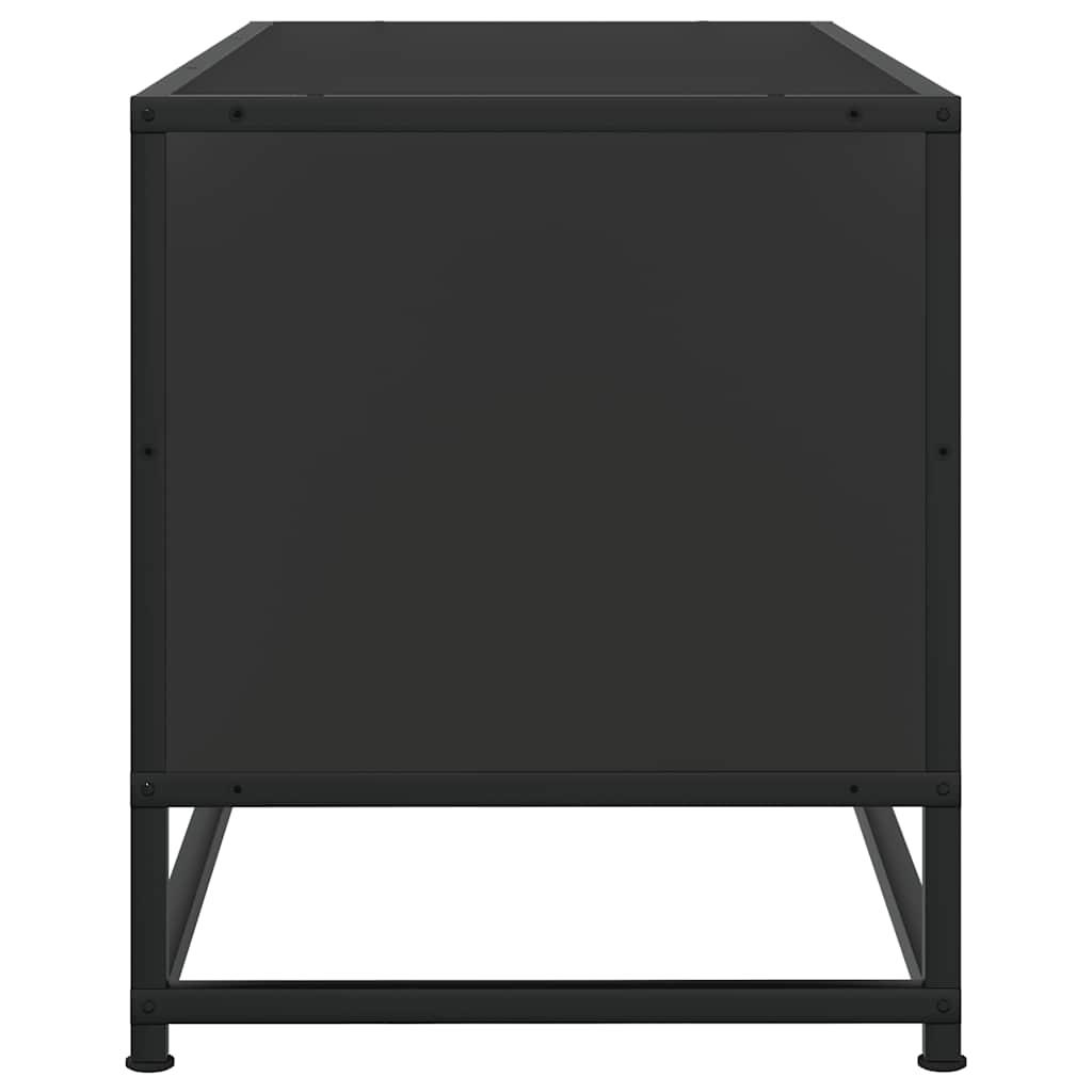 vidaXL TV Cabinet Black 100x34.5x40 cm Engineered Wood and Metal