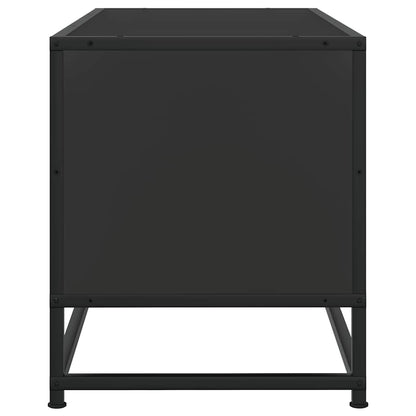 vidaXL TV Cabinet Black 100x34.5x40 cm Engineered Wood and Metal