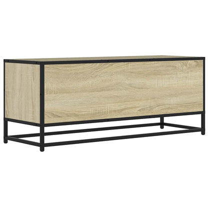 vidaXL TV Cabinet Sonoma Oak 100x34.5x40 cm Engineered Wood and Metal