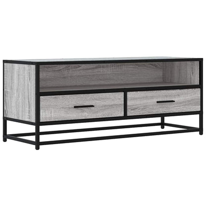 vidaXL TV Cabinet Grey Sonoma 100x34.5x40 cm Engineered Wood and Metal