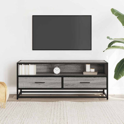 vidaXL TV Cabinet Grey Sonoma 100x34,5x40 cm Engineered Wood and Metal
