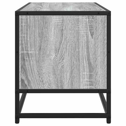 vidaXL TV Cabinet Grey Sonoma 100x34.5x40 cm Engineered Wood and Metal