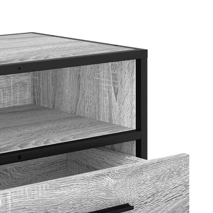 vidaXL TV Cabinet Grey Sonoma 100x34.5x40 cm Engineered Wood and Metal