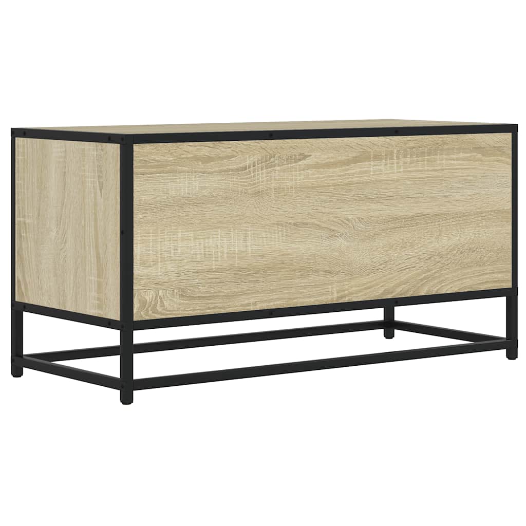 vidaXL TV Cabinet Sonoma Oak 80x34.5x40 cm Engineered Wood and Metal