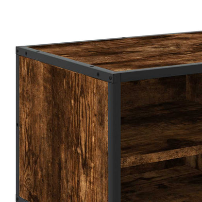vidaXL TV Cabinet Smoked Oak 80x34,5x40 cm Engineered Wood and Metal