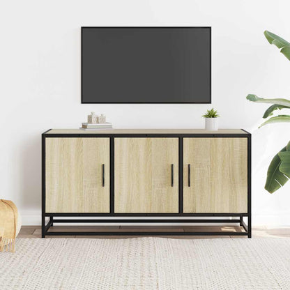 vidaXL TV Cabinet Sonoma Oak 100x35x50 cm Engineered Wood and Metal