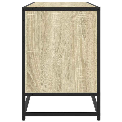 vidaXL TV Cabinet Sonoma Oak 100x35x50 cm Engineered Wood and Metal