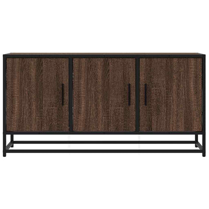 vidaXL TV Cabinet Brown Oak 100x35x50 cm Engineered Wood and Metal