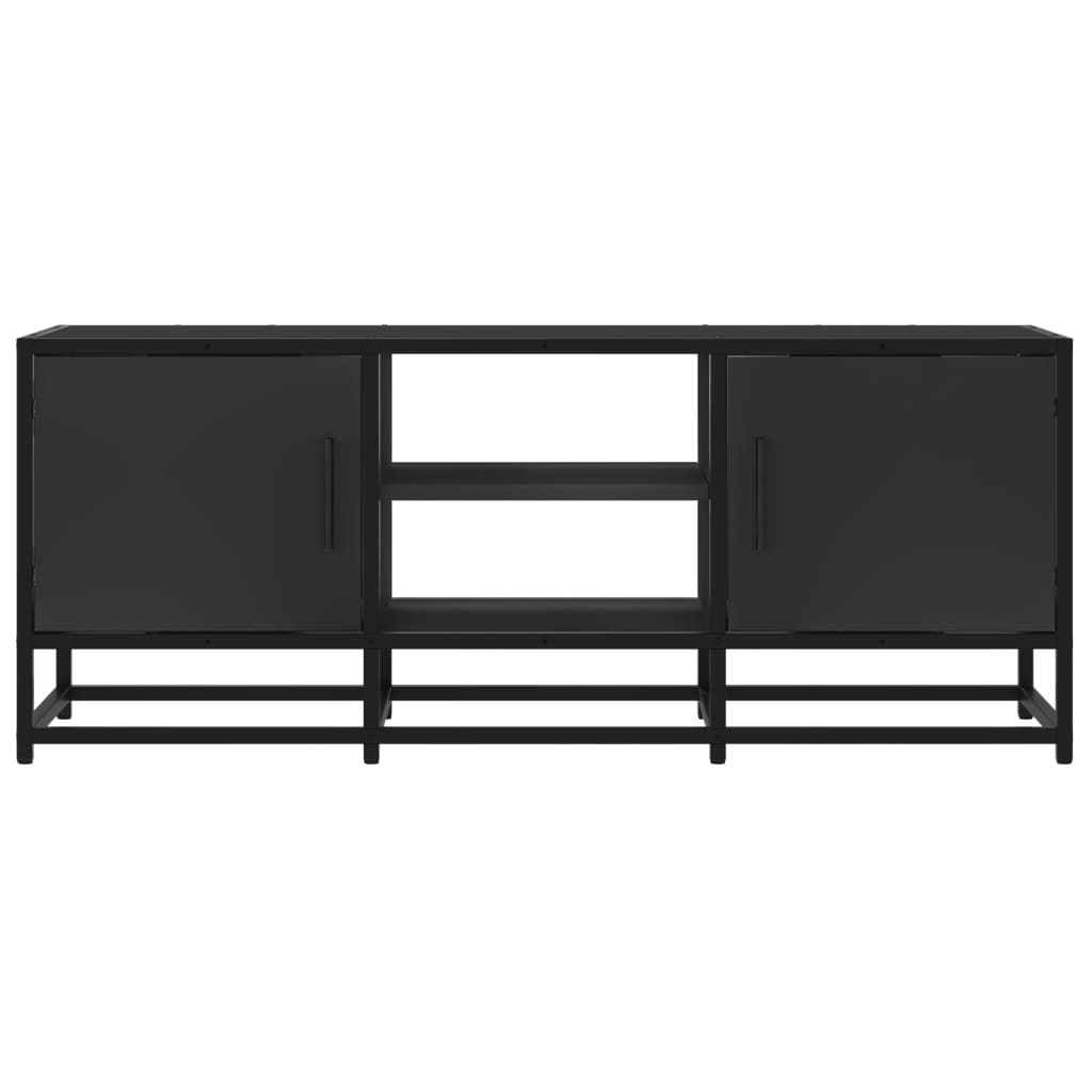vidaXL TV Cabinet Black 100x35x41 cm Engineered Wood and Metal