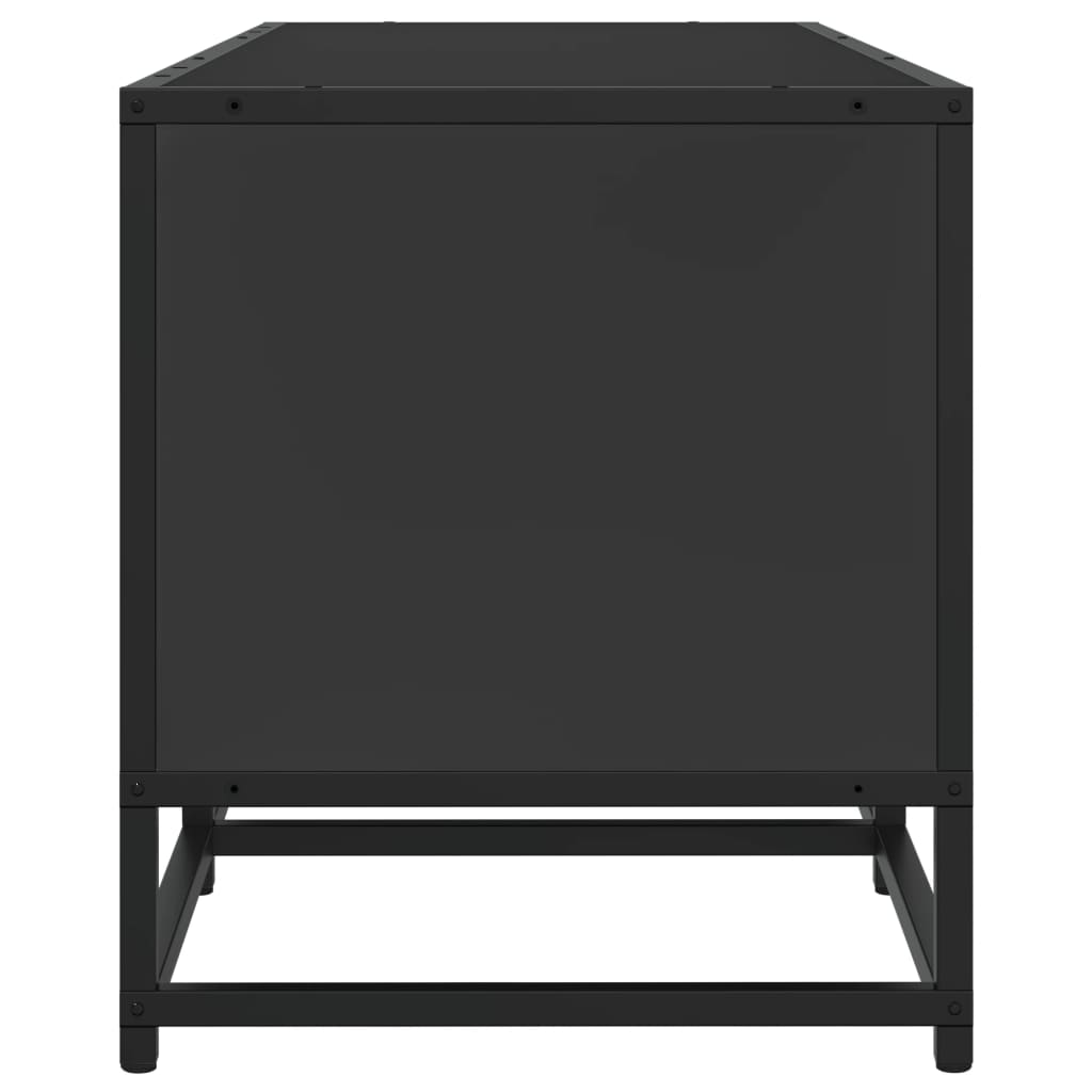 vidaXL TV Cabinet Black 100x35x41 cm Engineered Wood and Metal