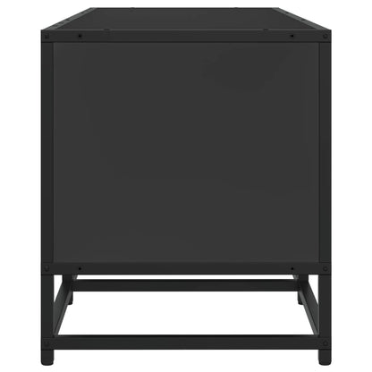 vidaXL TV Cabinet Black 100x35x41 cm Engineered Wood and Metal
