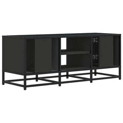vidaXL TV Cabinet Black 100x35x41 cm Engineered Wood and Metal