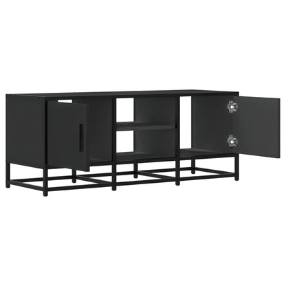 vidaXL TV Cabinet Black 100x35x41 cm Engineered Wood and Metal