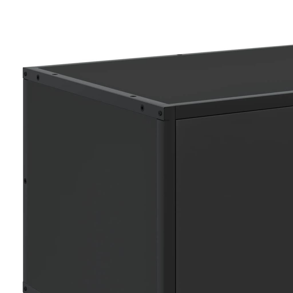 vidaXL TV Cabinet Black 100x35x41 cm Engineered Wood and Metal