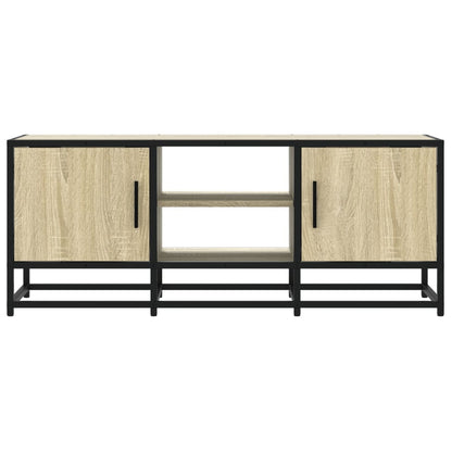 vidaXL TV Cabinet Sonoma Oak 100x35x41 cm Engineered Wood and Metal