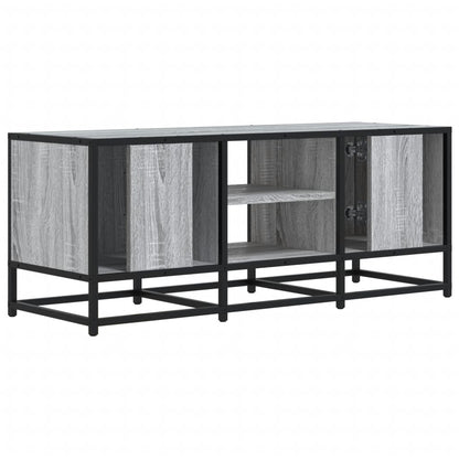 vidaXL TV Cabinet Grey Sonoma 100x35x41 cm Engineered Wood and Metal