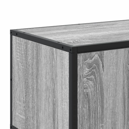 vidaXL TV Cabinet Grey Sonoma 100x35x41 cm Engineered Wood and Metal