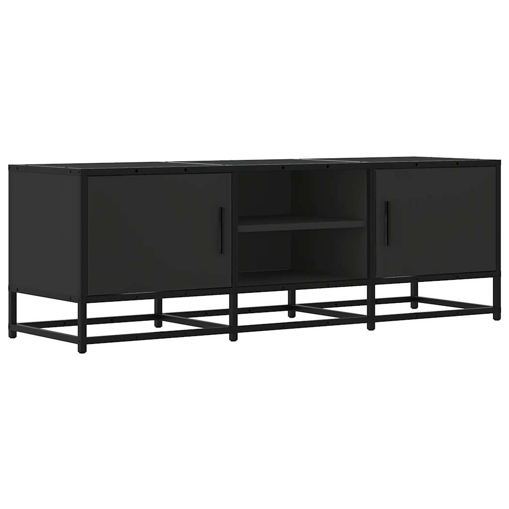 vidaXL TV Cabinet Black 120x35x41 cm Engineered Wood and Metal