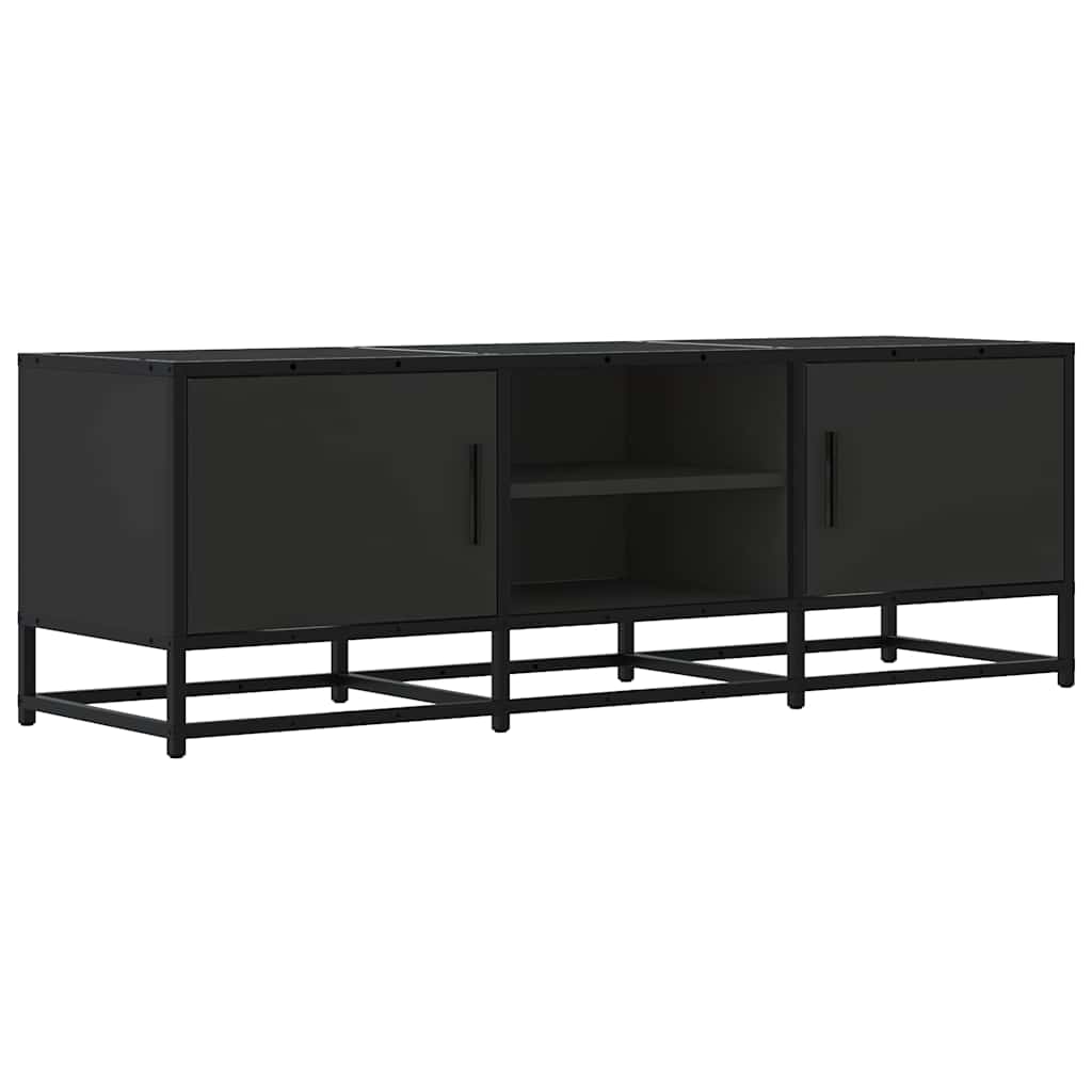 vidaXL TV Cabinet Black 120x35x41 cm Engineered Wood and Metal
