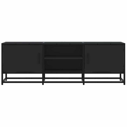 vidaXL TV Cabinet Black 120x35x41 cm Engineered Wood and Metal