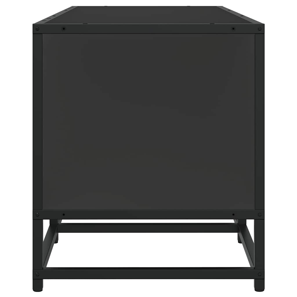 vidaXL TV Cabinet Black 120x35x41 cm Engineered Wood and Metal
