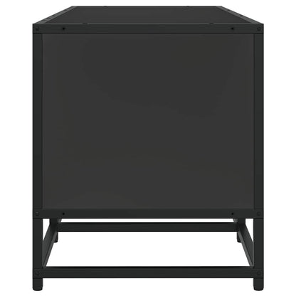 vidaXL TV Cabinet Black 120x35x41 cm Engineered Wood and Metal