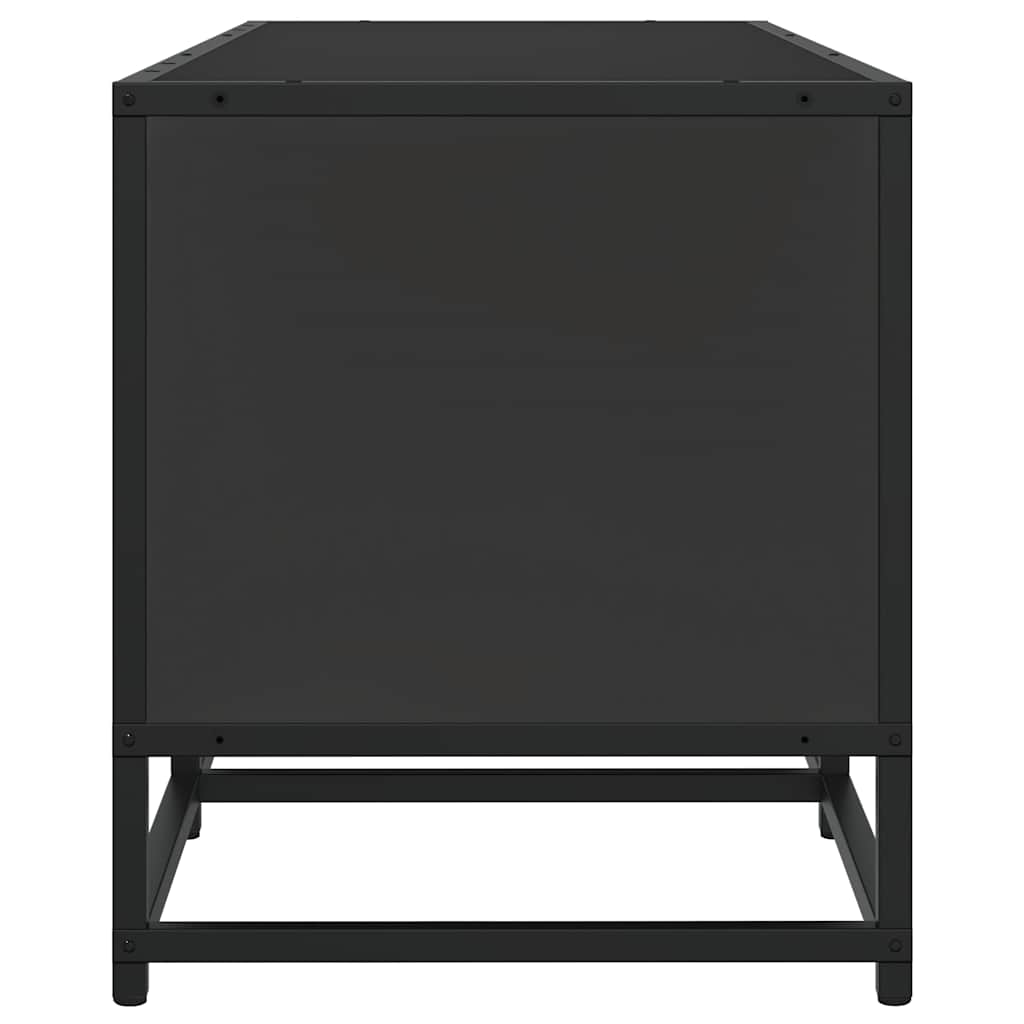 vidaXL TV Cabinet Black 120x35x41 cm Engineered Wood and Metal