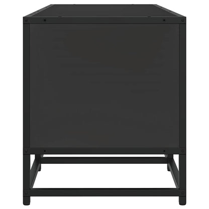 vidaXL TV Cabinet Black 120x35x41 cm Engineered Wood and Metal