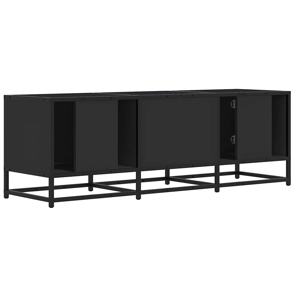 vidaXL TV Cabinet Black 120x35x41 cm Engineered Wood and Metal