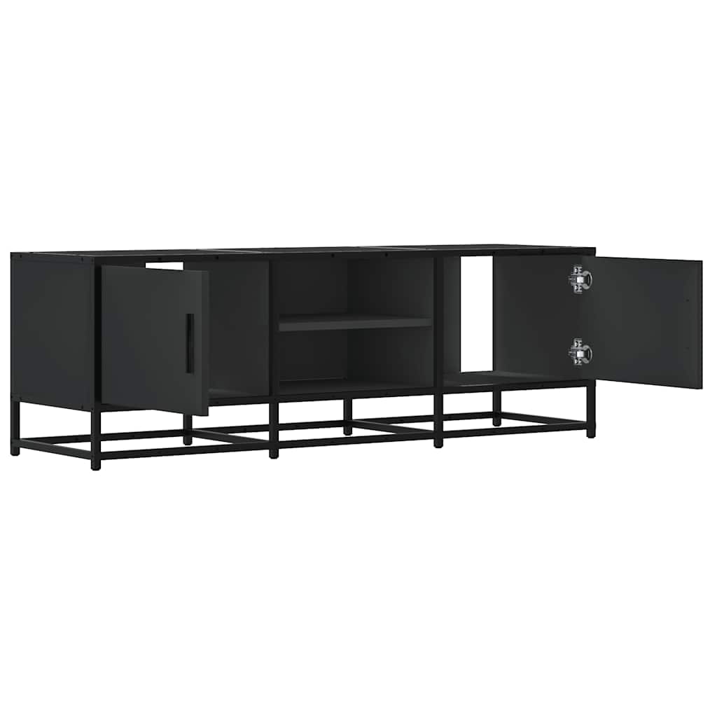 vidaXL TV Cabinet Black 120x35x41 cm Engineered Wood and Metal
