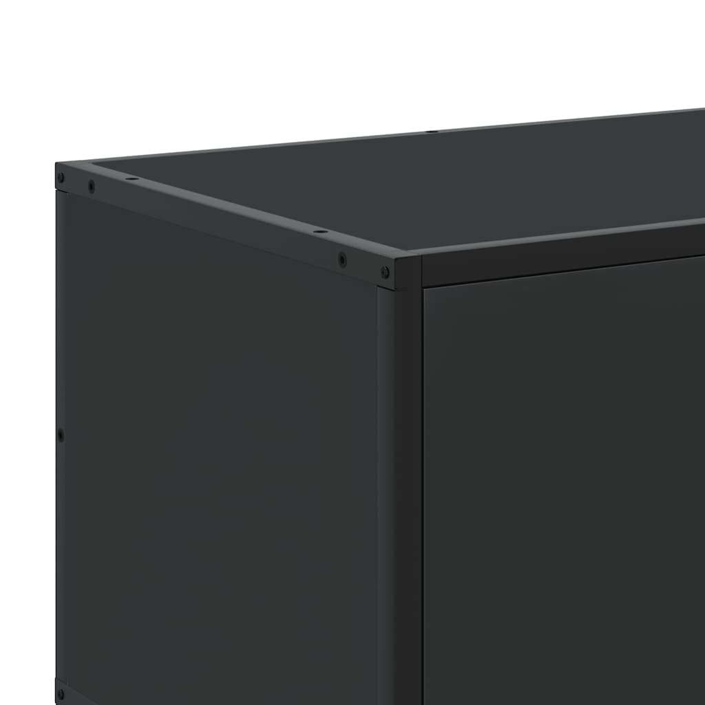 vidaXL TV Cabinet Black 120x35x41 cm Engineered Wood and Metal