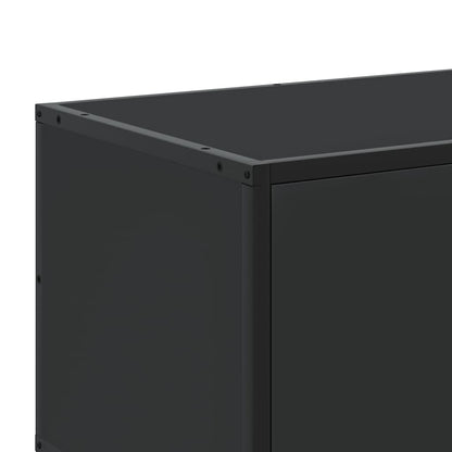 vidaXL TV Cabinet Black 120x35x41 cm Engineered Wood and Metal