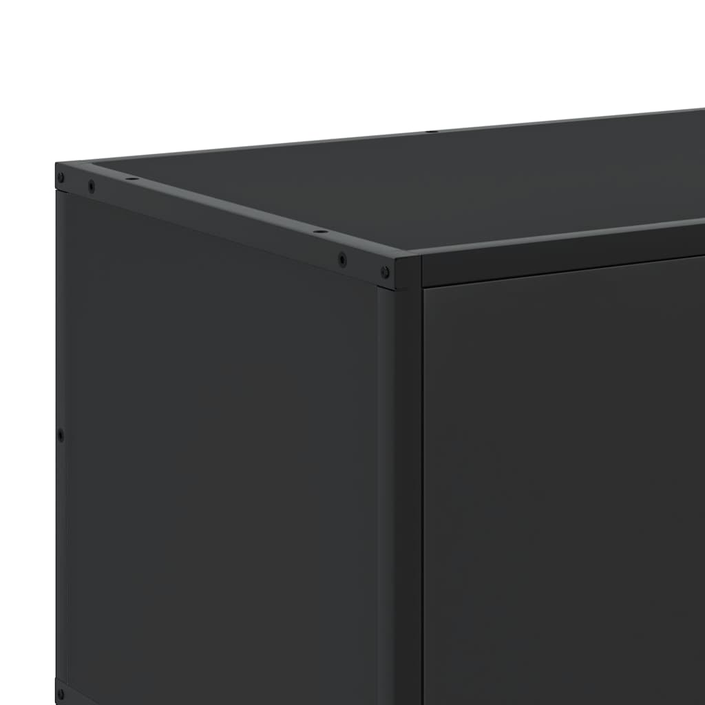 vidaXL TV Cabinet Black 120x35x41 cm Engineered Wood and Metal