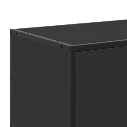 vidaXL TV Cabinet Black 120x35x41 cm Engineered Wood and Metal