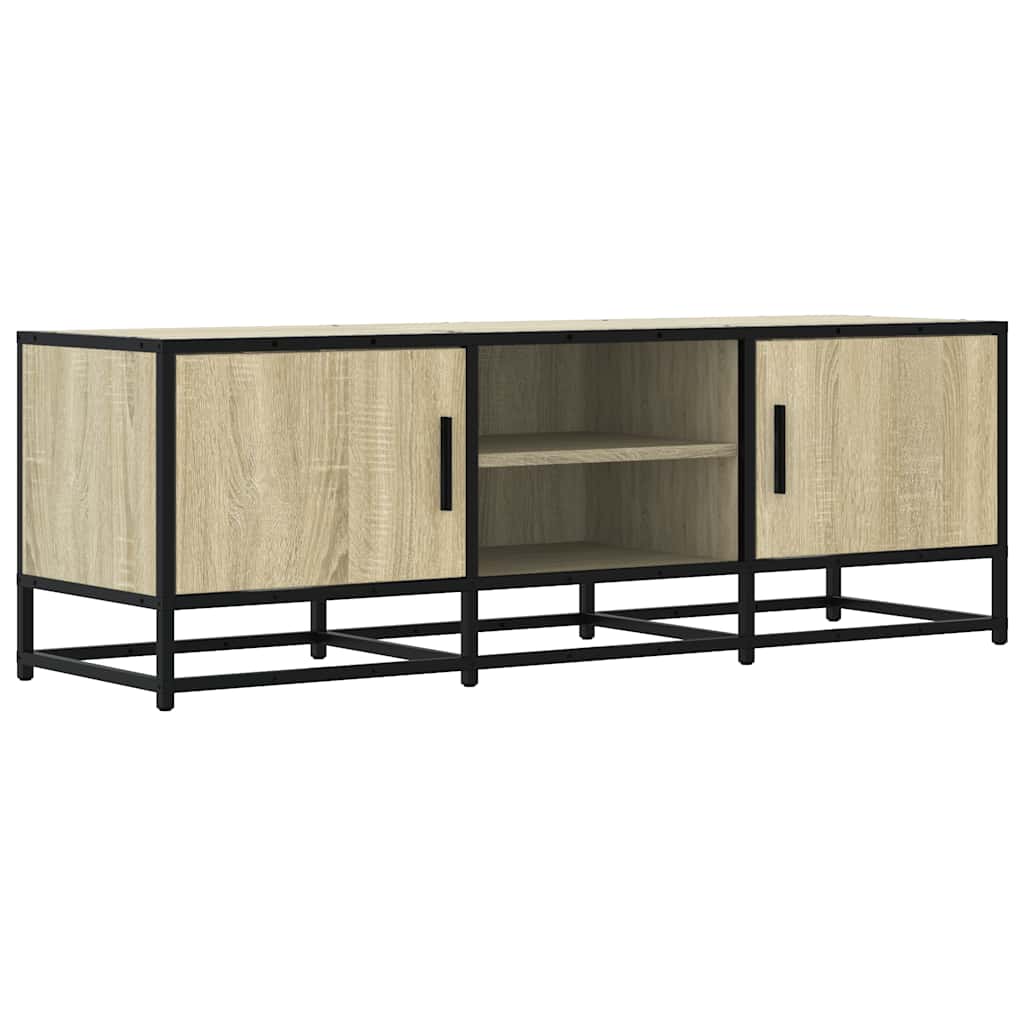 vidaXL TV Cabinet Sonoma Oak 120x35x41 cm Engineered Wood and Metal