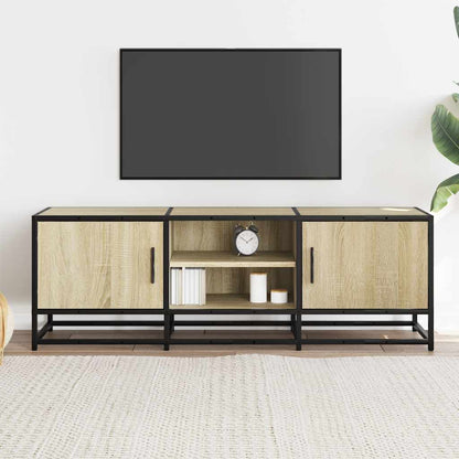 vidaXL TV Cabinet Sonoma Oak 120x35x41 cm Engineered Wood and Metal