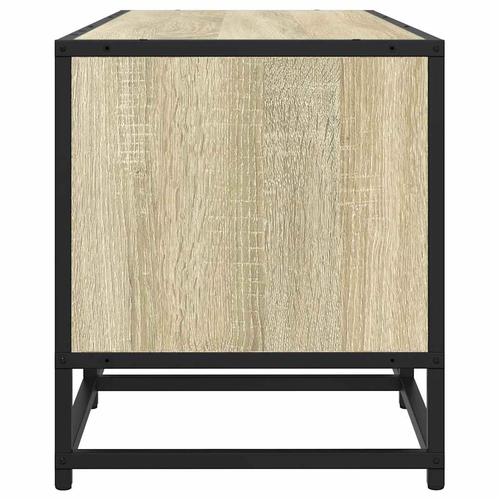 vidaXL TV Cabinet Sonoma Oak 120x35x41 cm Engineered Wood and Metal