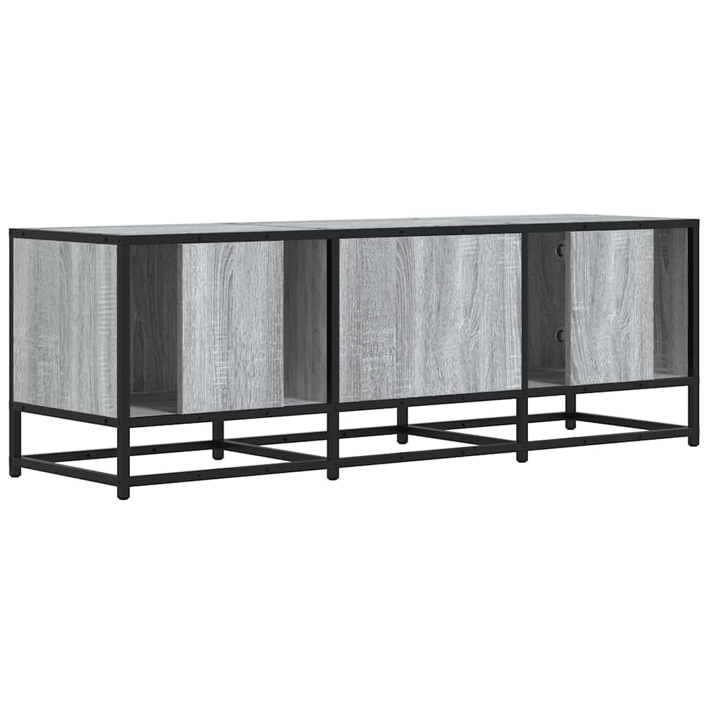 vidaXL TV Cabinet Grey Sonoma 120x35x41 cm Engineered Wood and Metal
