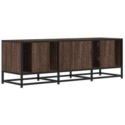 vidaXL TV Cabinet Brown Oak 120x35x41 cm Engineered Wood and Metal