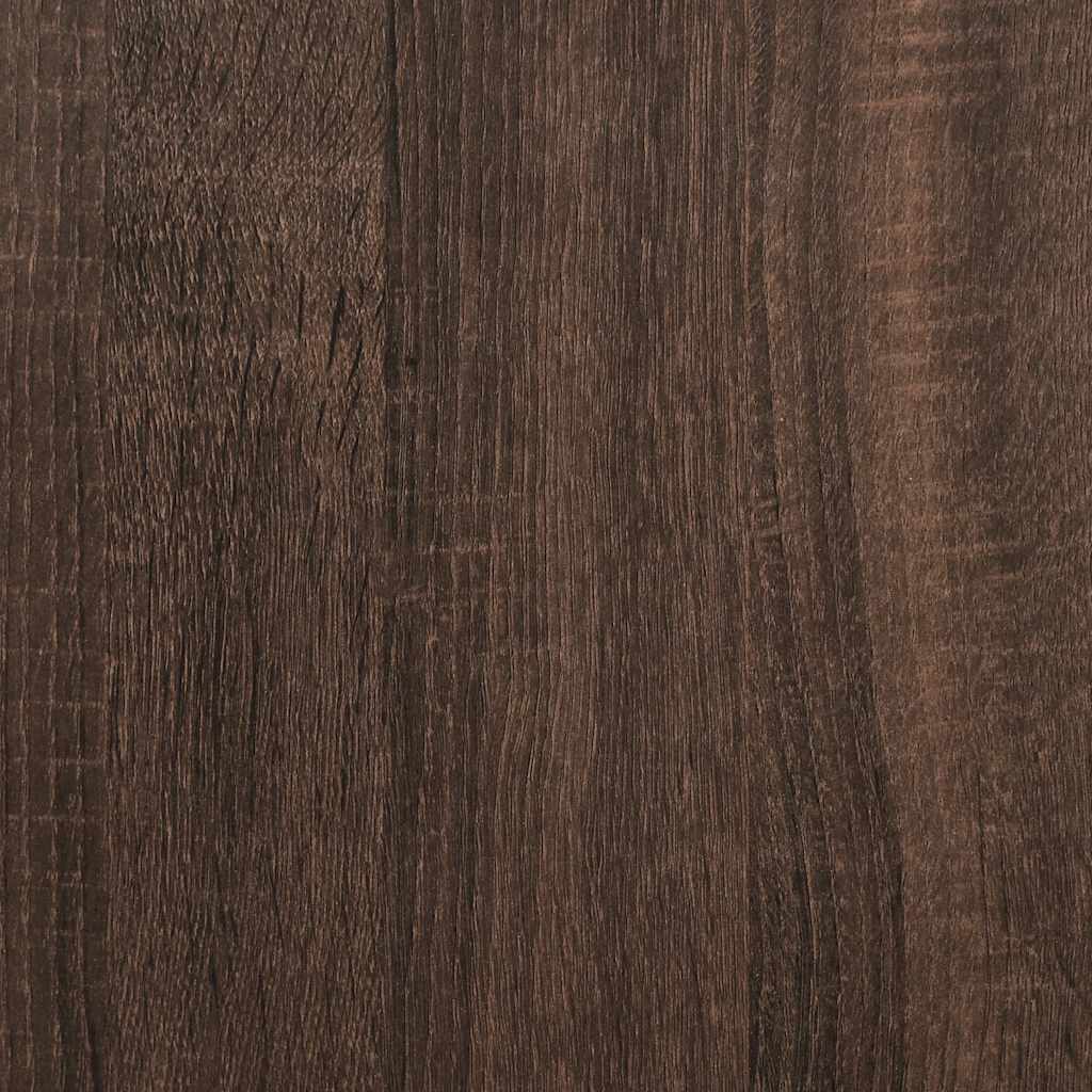 vidaXL TV Cabinet Brown Oak 120x35x41 cm Engineered Wood and Metal