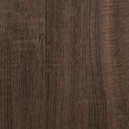 vidaXL TV Cabinet Brown Oak 120x35x41 cm Engineered Wood and Metal