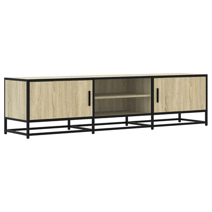 vidaXL TV Cabinet Sonoma Oak 160x35x41 cm Engineered Wood and Metal