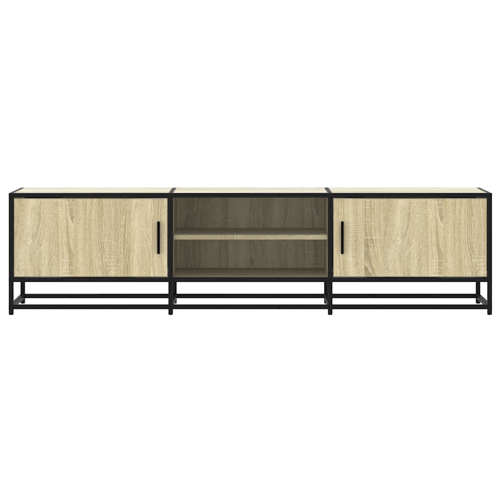 vidaXL TV Cabinet Sonoma Oak 160x35x41 cm Engineered Wood and Metal