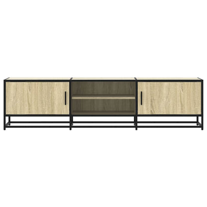 vidaXL TV Cabinet Sonoma Oak 160x35x41 cm Engineered Wood and Metal