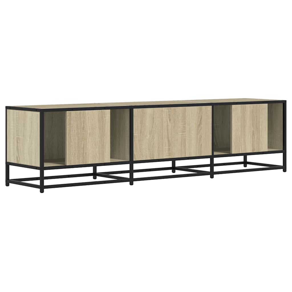 vidaXL TV Cabinet Sonoma Oak 160x35x41 cm Engineered Wood and Metal